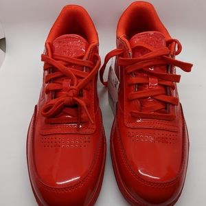 Reebok x CARDI B Classic Coated Club C Double Low Top Red FZ5219 Women’s Sz 9.5